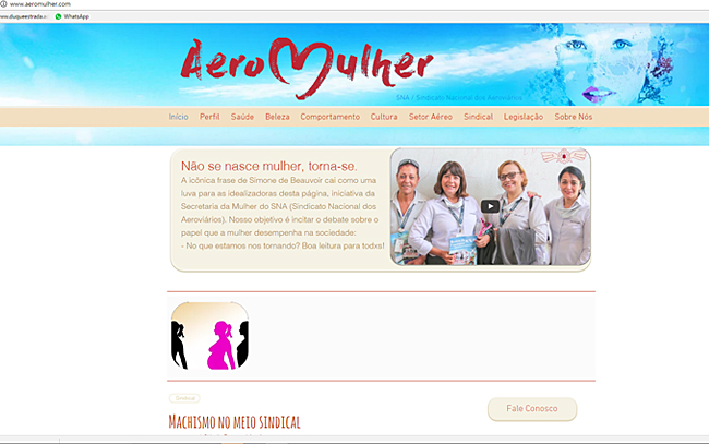 Aeroviárias ganham site para mulheres